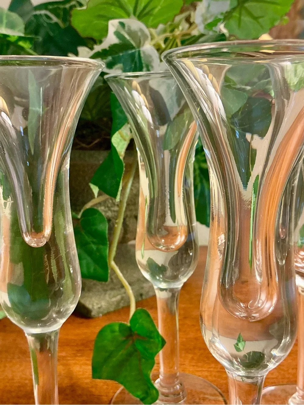 Set of 4 Vintage Tulip Cordial Glasses